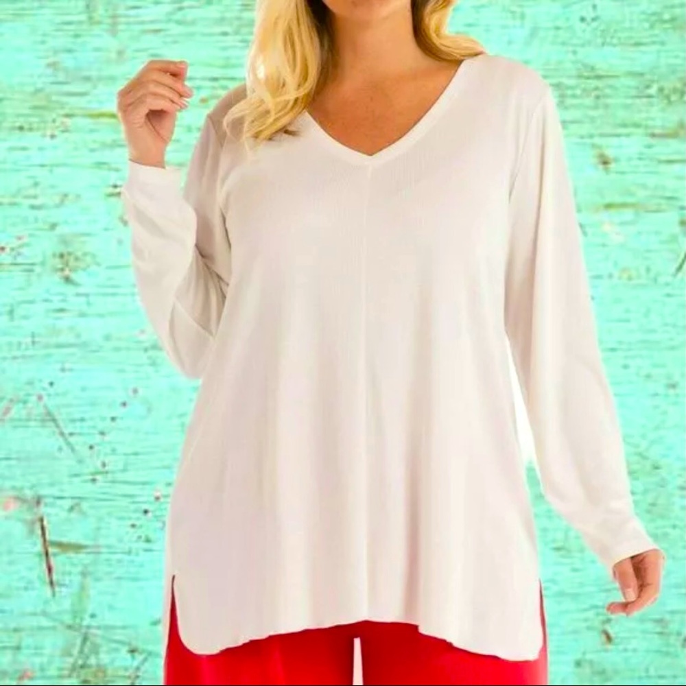 Fresh Produce long-sleeved v-neck top